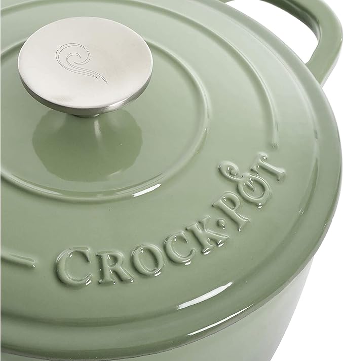 Crock-Pot Artisan Round Enameled Cast Iron Dutch Oven, 3-Quart, Gradient Red