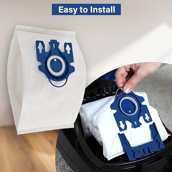 14 Packs 3D Airclean GN Vacuum Cleaner Bags Replacement for Miele Classic C1, Complete C1,Complete C2,Complete C3 S227 S240 S270 S400 S2 S5 S8 Series with 4 Motor Protection Filters,4 AirClean Filters