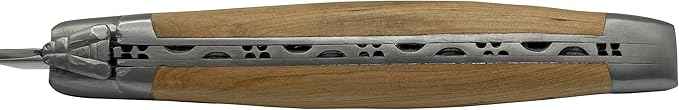 Laguiole en Aubrac Luxury Fully Forged 3-Piece Cheese Knife Set With Juniper Wood Handles