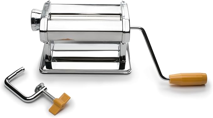 Fox Run 57666 Pasta Maker Machine/Roller, Stainless Steel 8 x 14 x 6.5 inches