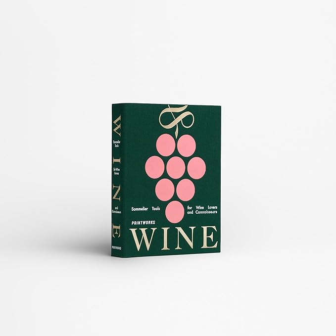 Printworks The Essentials, Wine Tools – Wine Bottle Opener, Stopper, Pourer & Collar Set in Elegant Book-Style Case