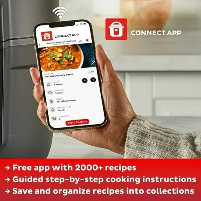 Instant Pot 8Qt Chef Series – 8 in-1 Multi-Cooker: Pressure, Slow, Rice & More – Easy Meals Fast