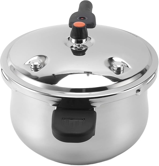 Electric Pressure Cooker, Alarm Valve, Anti-clogging Cover, 80KPA Stainless Steel Pressure Cooker for Gas Stove (9L)