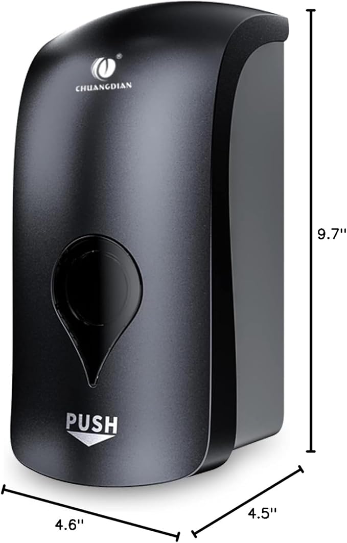 Manual Foam Soap Dispenser, 35oz (1000mL) Commercial Refillable Foaming Soap Dispenser-Dark Grey, CHUANGDIAN