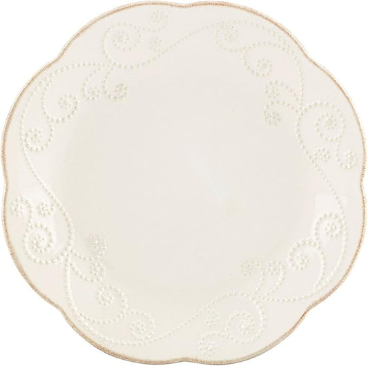 Lenox French Perle Dessert Plates, White, Set of 4