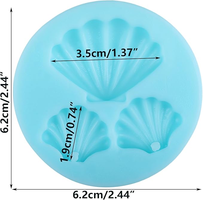Shell Fondant Silicone Molds for Cake Decorating Cupcake Topper Candy Gum Paste Polymer Clay