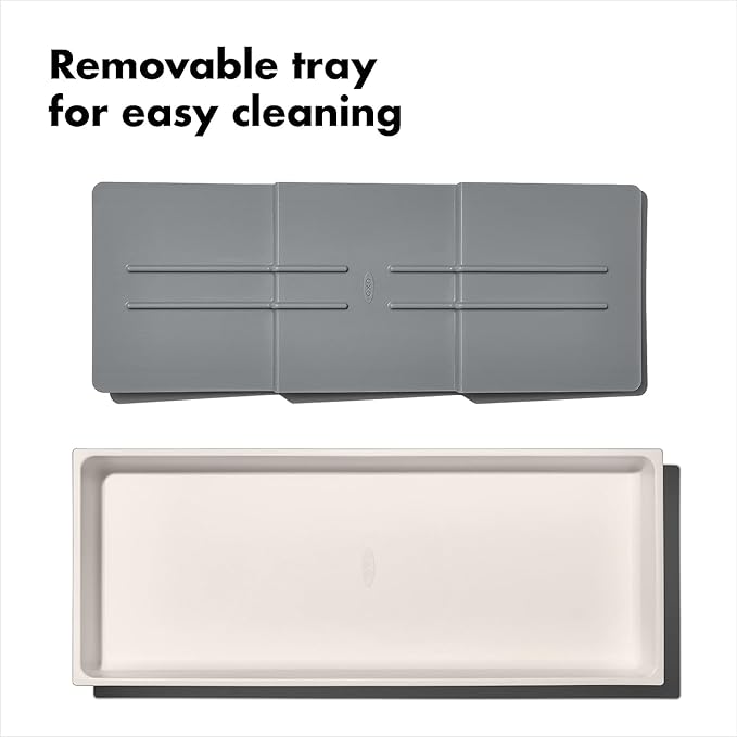 OXO Good Grips Kitchen Compact Spice Drawer Organizer, White - Pack of 2