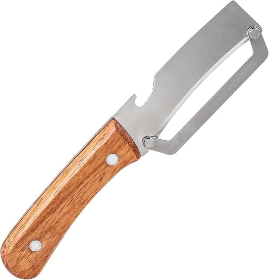 Multi-Functional Kitchen Vegetable Peeler: Ergonomic Handle, with Bottle Opener, stainless steel pota to peelers,papaya shredder,kiwi peeler,Suitable for Fruits, Sugar Cane, Pumpkin(1Pcs)