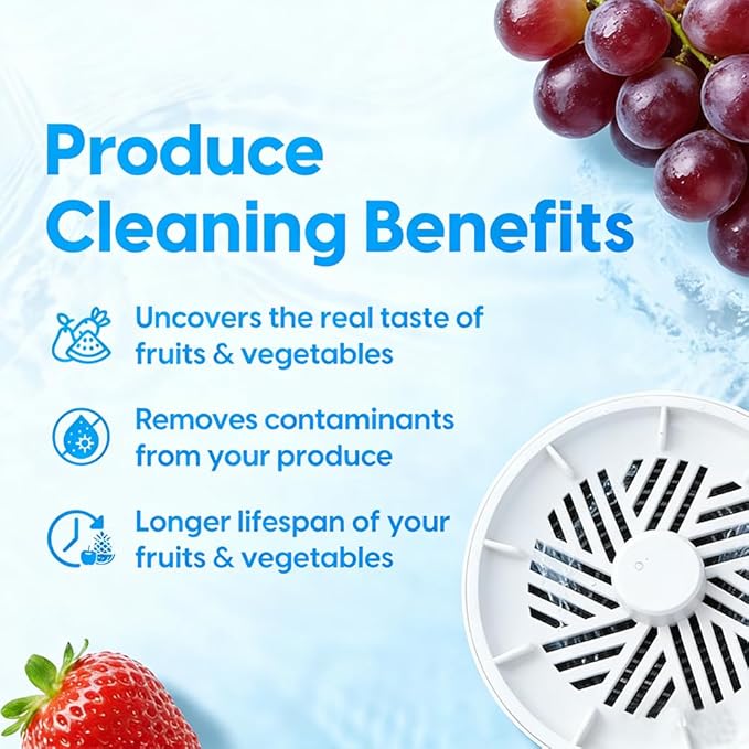 Fruit and Vegetable Cleaner Device,Portable USB Wireless Veggie Wash with Purification Technology,Periproduce Vegetable Cleaner,Portable Wireless Veggie Wash for Washing Fruits,Vegetables,Meat (Green)