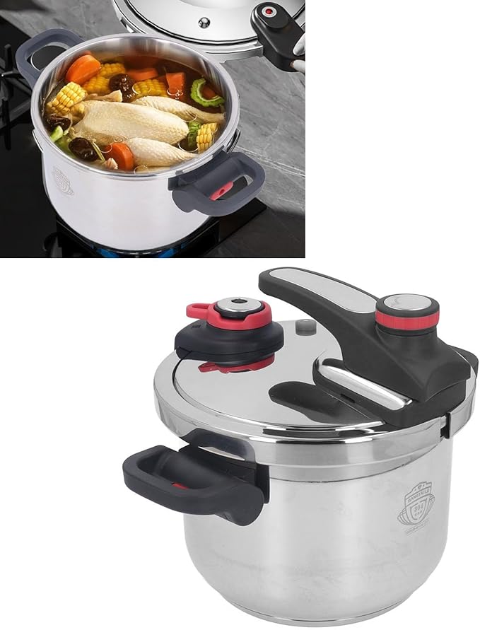 Multi Cooker, 6L Electric Pressure Cooker Efficient and Quick Cooking with Foldable Handle for Home