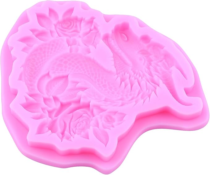 Dragon Silicone Mold Dragon Fondant Molds For Cake Decoration Cupcake Topper Polymer Clay Candy Chocolate Gum Paste Set Of 3