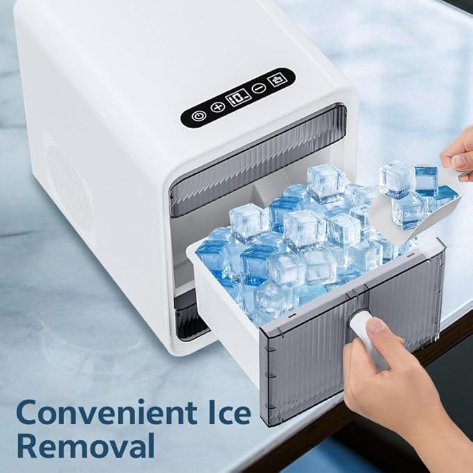 Clear Ice Maker, Makes Fresh Ice Cubes, Chilled Drinks, Makes 12 Ice Cubes in 10 Mins, Suitable for Making Hollow, Half-Hollow and Solid Ice Cubes, Summer Essential!