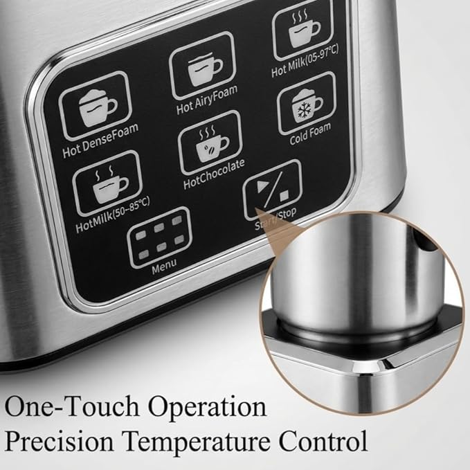 Pleriadon Electric Milk Frother & Steamer – Perfect for Coffee, Lattes, and Hot Chocolate at Home