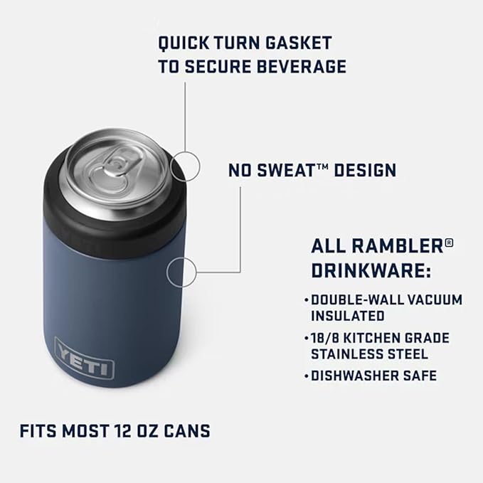 YETI Rambler 12 oz. Colster Can Insulator for Standard Size Cans, Big Sky Blue (NO CAN INSERT)