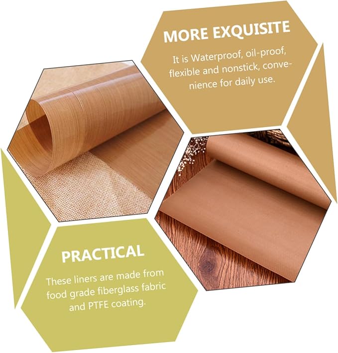 4 Sheets Heat Resistant Non-stick Baking Mat Thick Reusable Oven Liner for Half Pan Multipurpose Pastry Pad for Kitchen Bakery Heat Press Transfers and Craft Projects
