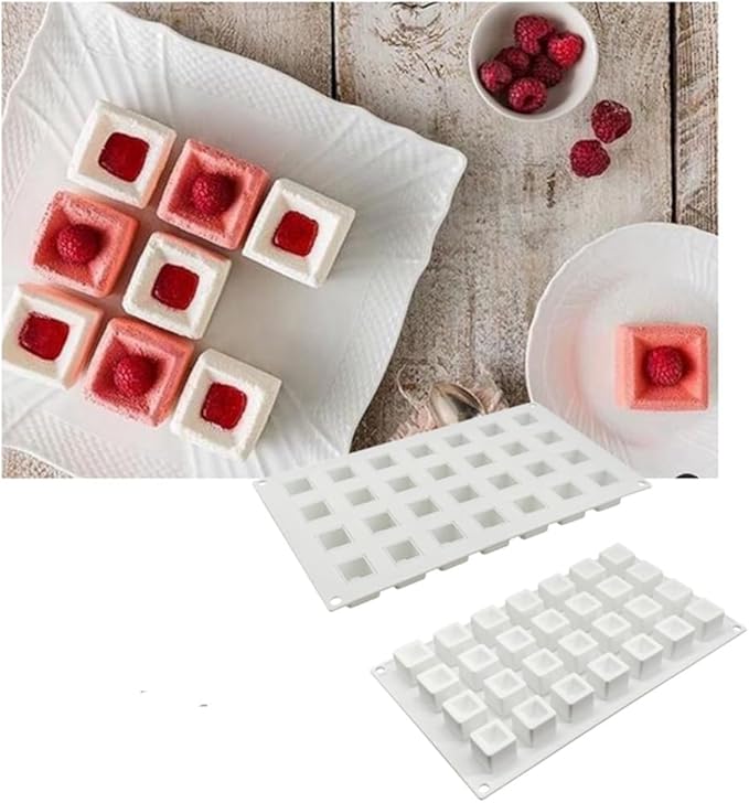 Epoxy Resin DIY Ice Cube Mold - 28 Grid Square Silicone Mold (11.8 x 7 x 1 inch)
