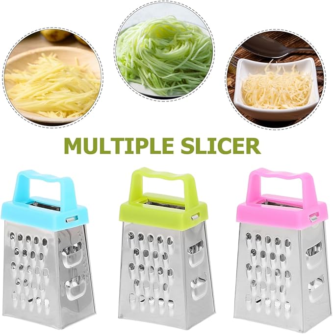 PRETYZOOM 30pcs Mini Grater Multifunctional Grater Box for Cheese Garlic and Vegetables Compact Design Non- Handle Easy to Clean Versatile Kitchen Tool for Shredding and Slicing
