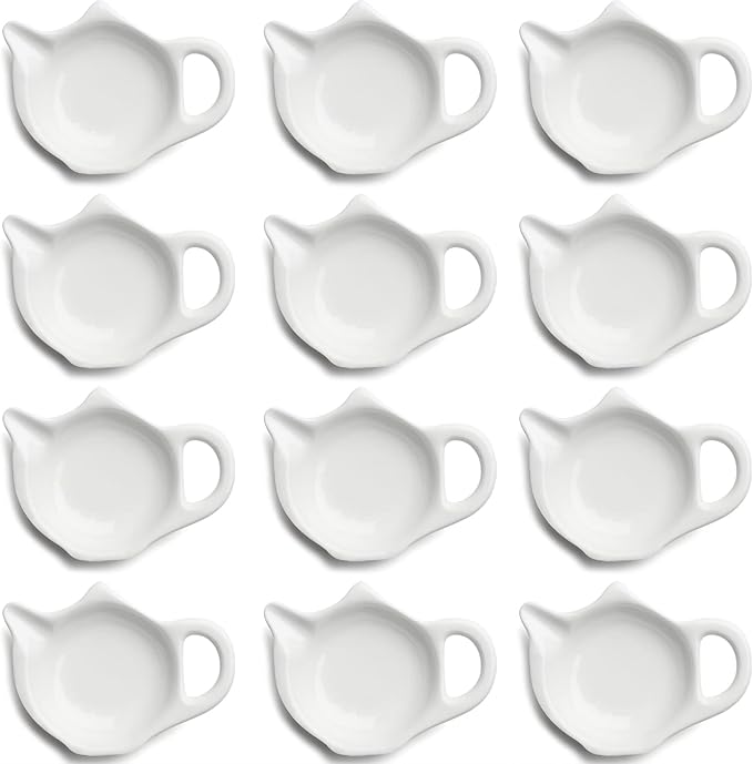 Tea Bag Holder - Teapot Shaped Coasters Set of 12
