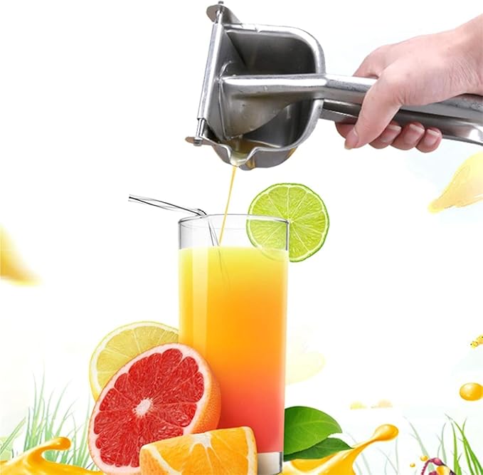 304 Stainless Steel Manual Juicer, Multi-Functional Hand Press Squeezer for Watermelon, Grapes Cocktail Fruits Professional Party Bar Tool