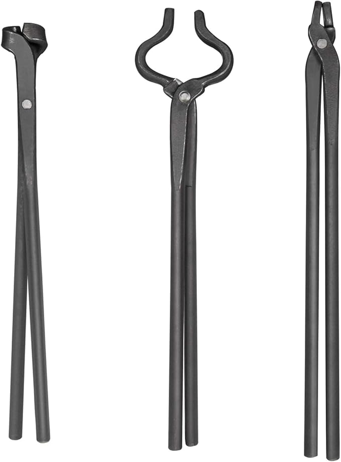 Knife Making Tongs Set 3Pcs Blacksmith Tongs Assembled Knife Making Blacksmith Tools Anvil Forge