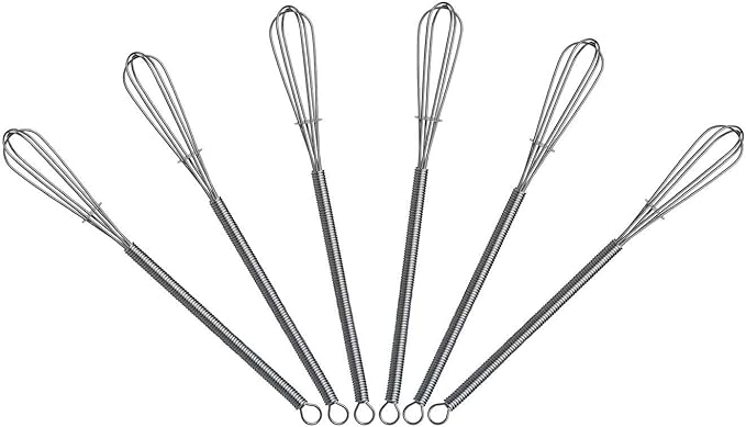 7.2 inch Mini Wire Whisk 6 Pack - Stainless Steel
