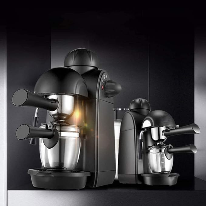 5Bar Coffee and Cappuccino Machine Milk Frother Espresso Maker with Steamer Black