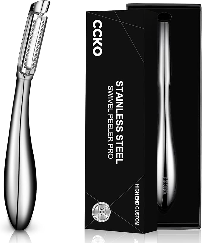 Vegetable Peeler for Kitchen Ultra Sharp Potato Peeler, 10-Year No-Rust Fruit & Veggie Peeler, Potato Peeler Hand, Premium Stainless Steel I-Peeler for Apple Carrot Cucumber