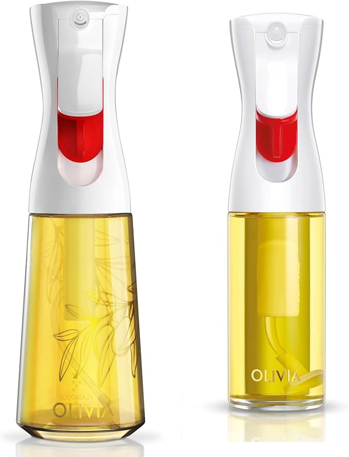 FLAIROSOL OLIVIA 130ml and 200ml Glass Oil Sprayer for Cooking, Continuous Spray with Portion Control