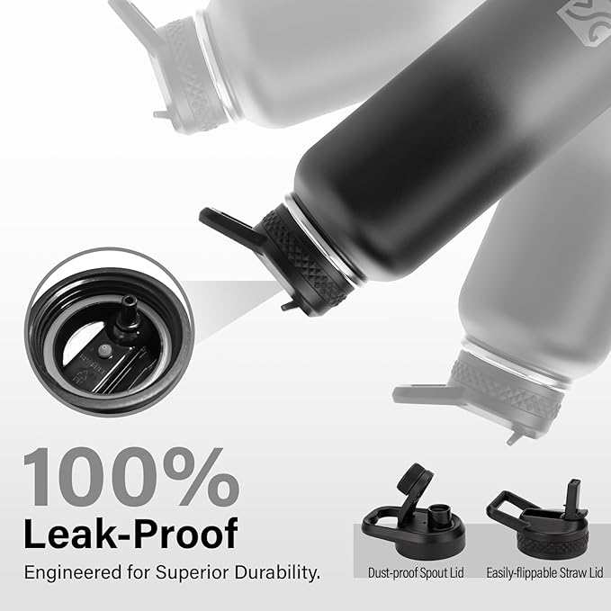 DYSANKY Insulated Water Bottle | Thickened Stainless Steel Vacuum Metal Portable Sports Water Jug for Gym and Hiking with Straw, Carrier Bag, Handle Strap | BPA-Free 40 oz