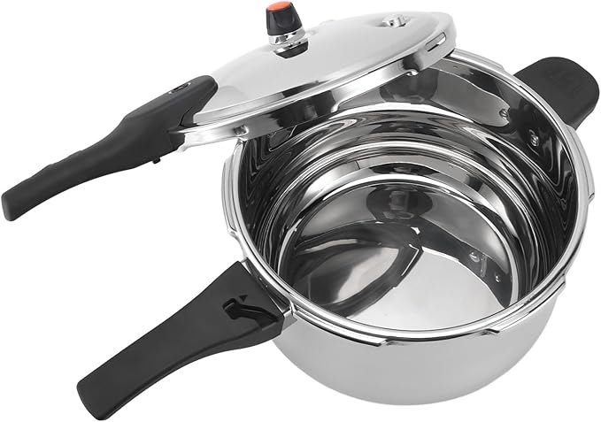 Electric Pressure Cooker, Alarm Valve, Anti-clogging Cover, 80KPA Stainless Steel Pressure Cooker for Gas Stove (9L)
