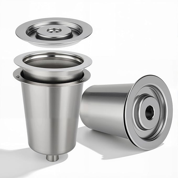 Reusable Filter Cup for Cuisinart (Stainless Steel - 2 Pack)