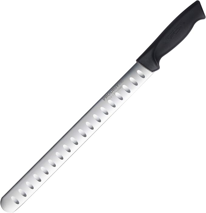 Ergo Chef Prodigy Series 2pc. Set 12-Inch Slicer - Brisket, Roast Carving Knife and Pro Series 8-Inch Meat Carving Fork