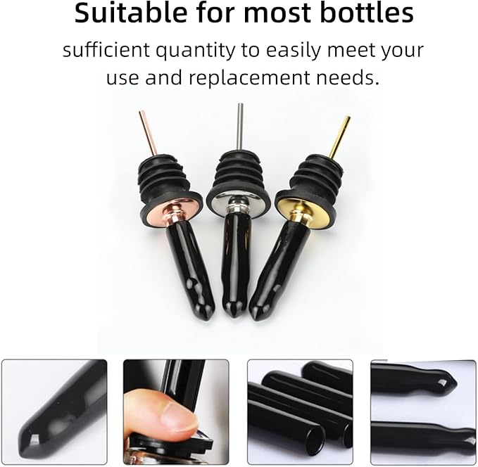 New Designed Liquor Pour Spouts Covers- 10 Pcs Plastic Bottle Pourer Cover Dust Caps (Not Include Pour Spout)