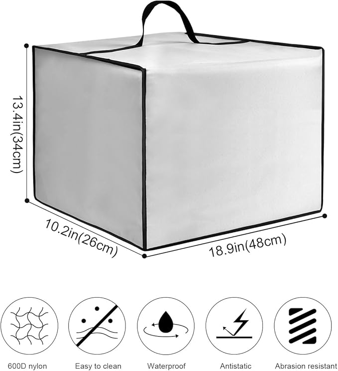 Dust Cover for Plus Espresso Machine BES500BSS Stainless Steel Dust Covers for De'Longhi Stilosa Manual Espresso Machine EC260BK Heavy Duty Waterproof Protective Cover Case (Silver)