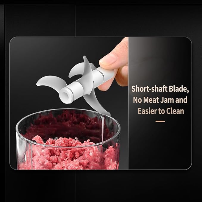Electric Mini Food Processor, 4-Cup Portable USB Small Food Processor, Garlic Mincer, for Dicing, Mincing, and Puree, Black
