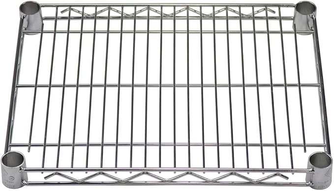 Shelving Inc. 14" d x 18" w Chrome Wire Shelving with 2 Tier Shelves, Weight Capacity 800lbs Per Shelf