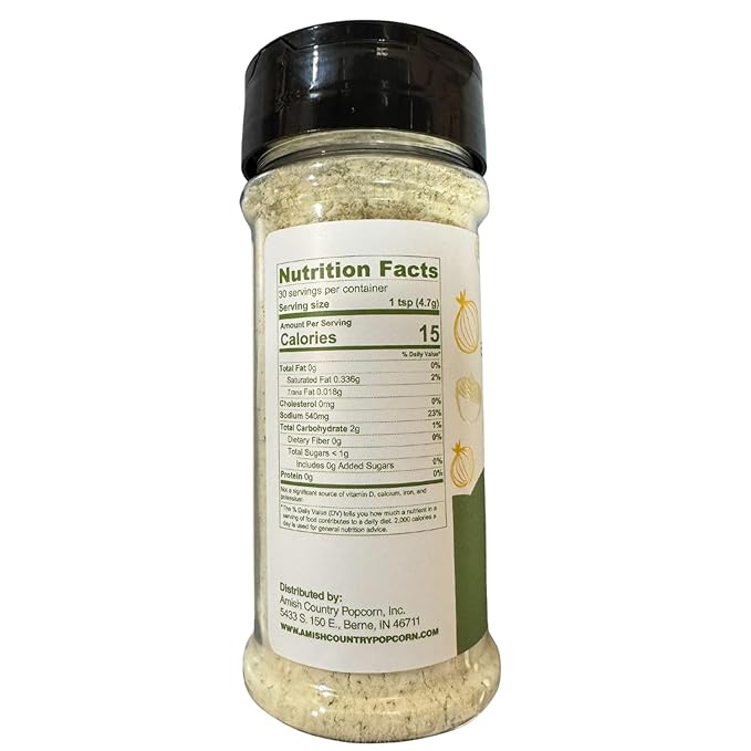 Amish Country Popcorn | Sour Cream and Onion Popcorn Seasoning - 4.7 oz | Old Fashioned, Non-GMO (4.7 oz)