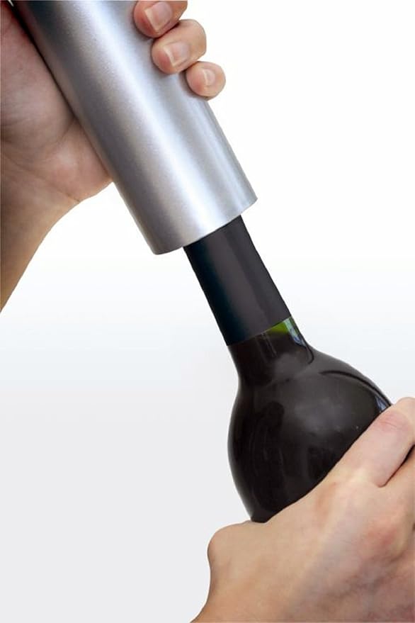 Ozeri Pro Electric Wine Bottle Opener with Wine Pourer, Stopper, Foil Cutter and Elegant Recharging Stand