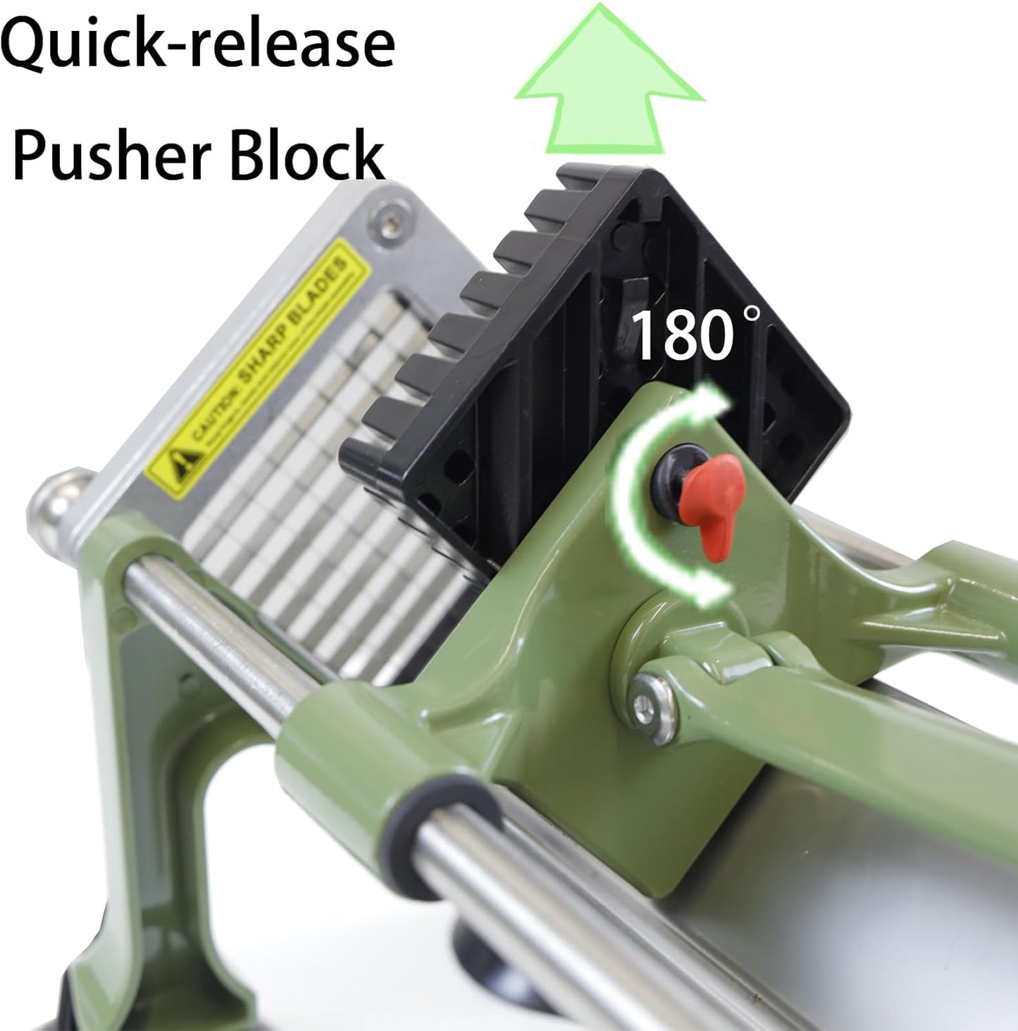Commercial French Fry Cutter Stainless Steel.Potato Cutter for French Fries with 3/8 and 1/4Inch Blade, Commercial French Fry Cutter Manual Potatoes Cutting Machine with Suction Feet.