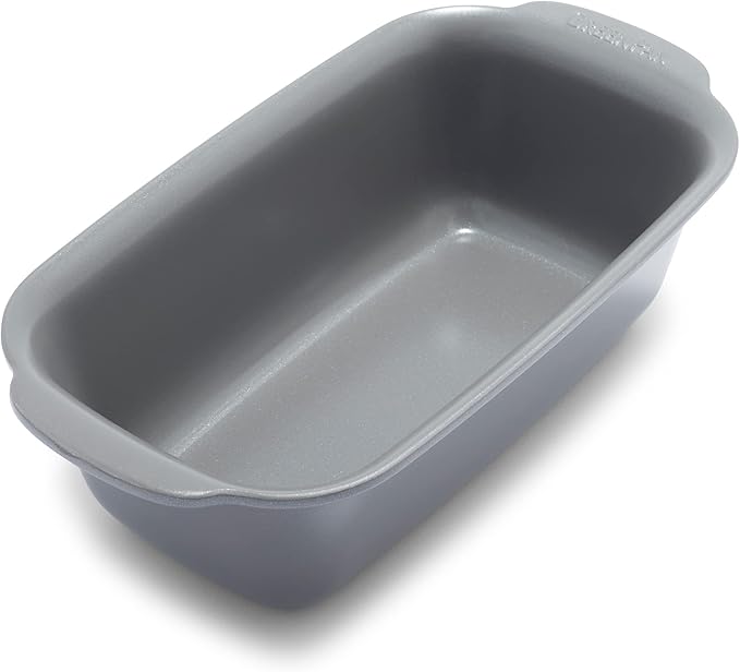 GreenPan Premiere Ovenware Healthy Ceramic Nonstick 1 lb. Loaf Baking Pan, PFAS-Free, Warp-Free Bakeware, Durable Quick Heating, Oven & Broiler Safe to 600F, Dishwasher Safe, Gray