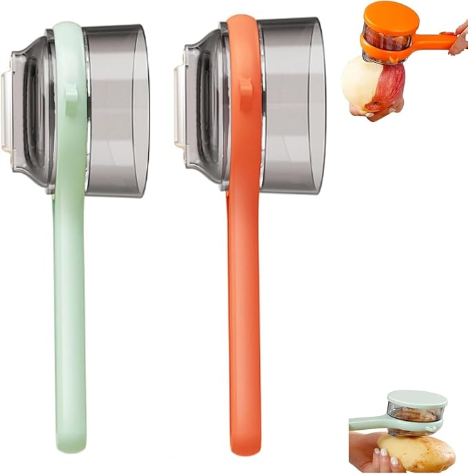 2-Piece Set Peeler With Container，Multi-functional Kitchenfruit Peeler，Suitable for Fruits And Melons Vegetable Peeler With Container，Easy to Improve Kitchen Efficiency