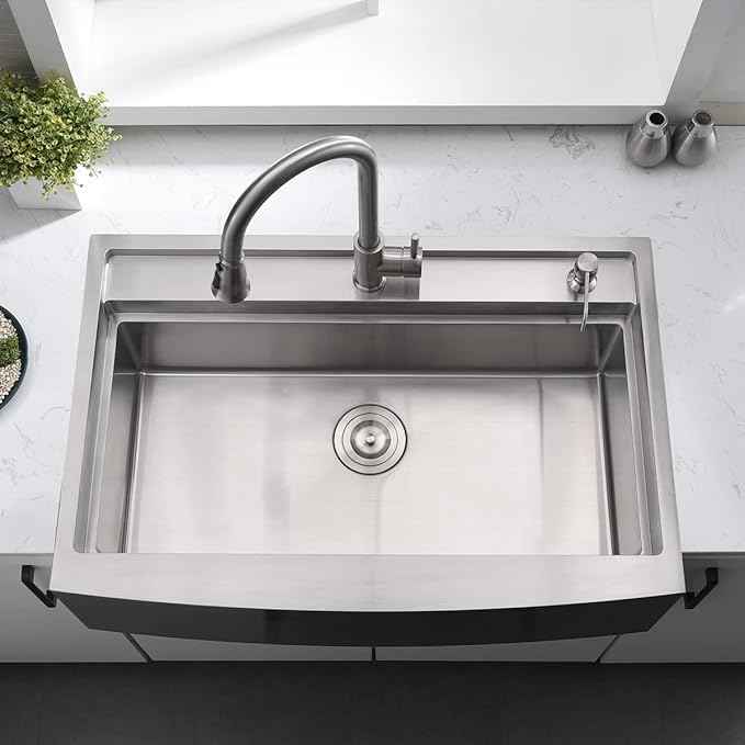 33 Inch Farmhouse Sink Splash Guard Workstation S - VOKIM 33x22 Inch Apron Front Kitchen Sink Stainless Steel 16 Gauge Single Bowl Gunmetal stainless Farm Sink