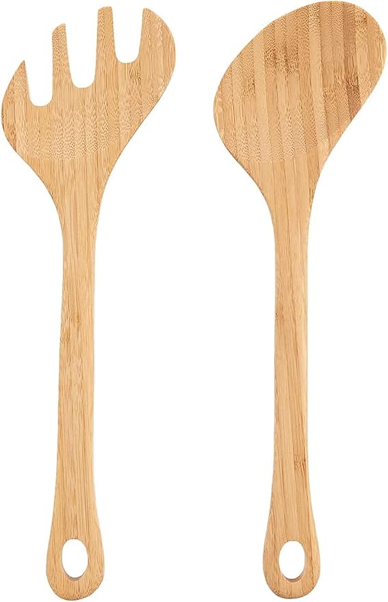 Lipper International Bamboo Salad Bowl with Salad Servers