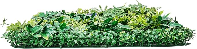 VEVOR Artificial Grass Wall Panels, 8 PCS 20 x 20 inch, 3D Combination Greenery Boxwood Panel for Indoor Outdoor Green Decor & Ivy Fence Covering, Privacy Backdrop Wall Hedge Screen for Garden