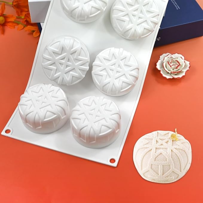 mostsom Sea Octopus Tentacles Silicone Mold Round Star Shaped Baking Mold Cake Border Fondant Molds Cake Decorating Tools (H_11.88x6.92x1.4 inch)