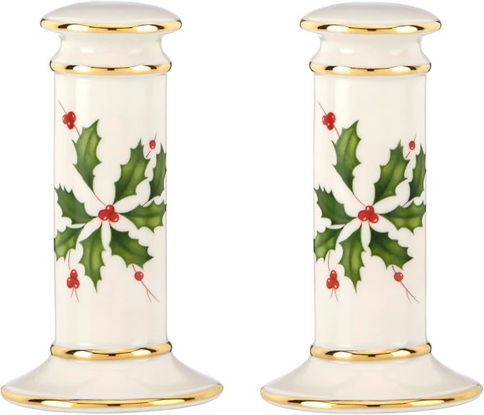 Lenox 840149 Holiday Salt & Pepper Set, Christmas Hosting