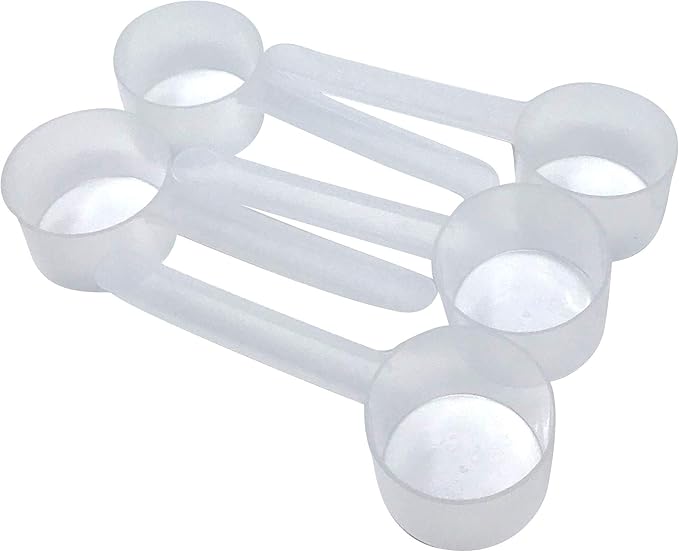 50 mL (50 CC | 1.69 Oz.) Long Handle Scoop for Measuring Coffee, Pet Food, Grains, Protein, Spices and Other Dry Goods (Pack of 5)