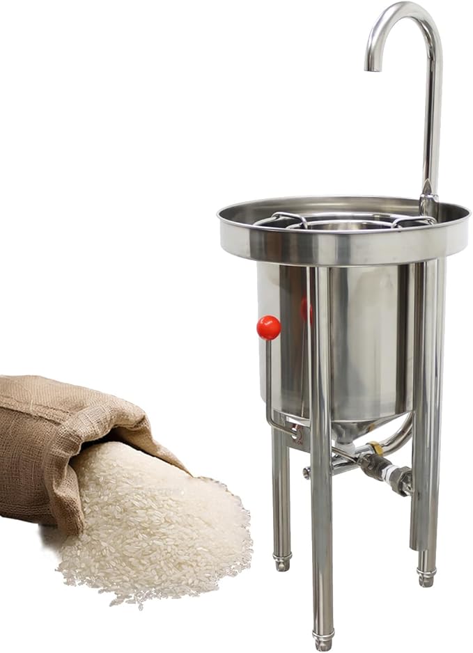 INTBUYING Commercial Rice Washer Kitchen Rice Washing Machine Hydraulic Pressure Type 44lbs Capacity,Rinse Rice, Mung Beans,Corn