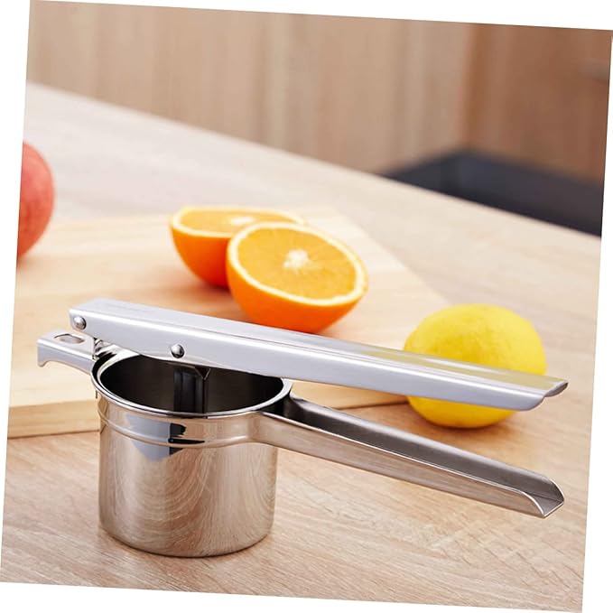 Manual Lemon Juicer Citrus Press Long Handle Stainless Steel Dishwasher Safe for Household Use