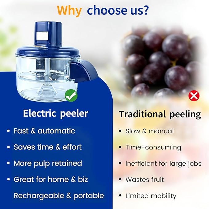 garlic peeler，electric peeler fruits and vegetables Peel the fruit quickly within 15 seconds. Easy to clean, suitable for both household and commercial use.Lazy Person's Magic Tool
